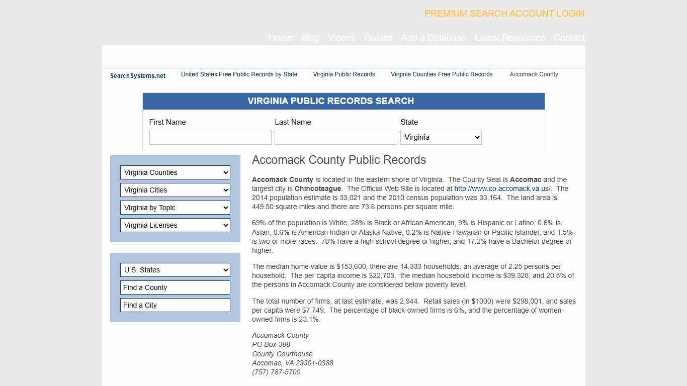 Accomack County Criminal and Public Records